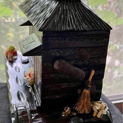 古民家置き時計　稼動品　美品　リメイクOH済　機械式　オルゴール付 木製の画像