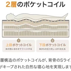 ニトリ　ダブルマットレス(NスリープハードH2-02CR VH)  の画像