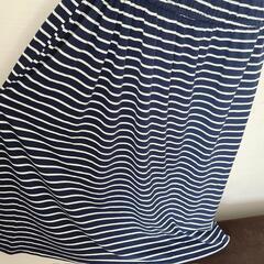 タンクトップ ワンピース 紺色 ボーダー M レディースの画像