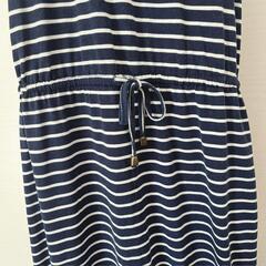 タンクトップ ワンピース 紺色 ボーダー M レディースの画像