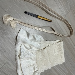 礼装用　帯締め帯揚げ末広セット　1回使用 黒留袖　和装小物の画像