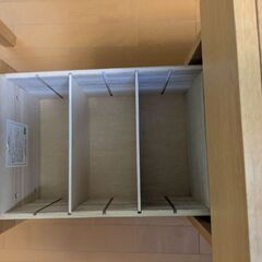 無印　オーク材　デスク チェアー&キャビネット付き ３点セットの画像