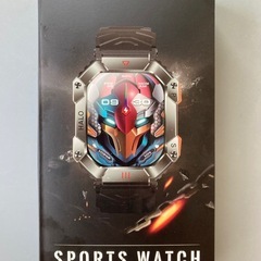 『新品未使用』スマートウォッチ 黒 軍用規格 健康管理 タフ 耐久性 スマートウォッチの画像