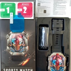 『新品未使用』スマートウォッチ 黒 軍用規格 健康管理 タフ 耐久性 スマートウォッチの画像