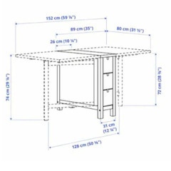 IKEA　ノールデンゲートレッグテーブルの画像