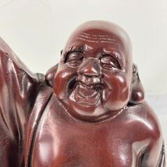 金属製 置物 布袋様 七福神 インテリア オブジェ 幅25cm×奥行18cm×高さ43cm の画像