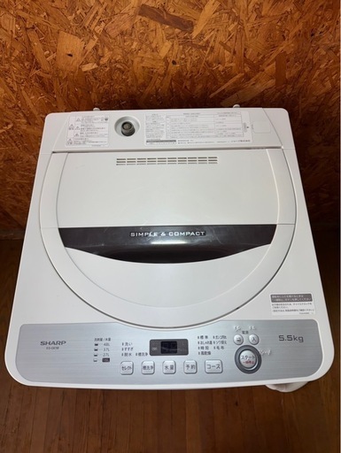 J2303 SHARP シャープ　5.5kg 2018年　縦型洗濯機