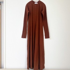 新品【Mila Owen】切替フレアテレコロングワンピース 秋冬 0 Sサイズの画像