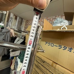 高さ調整約100〜180ハンガーラックキャスター付きの画像