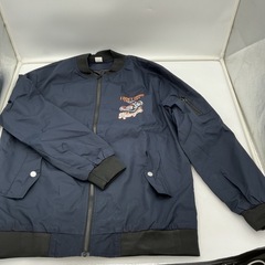 ネイビー　バイクデザイン　ジャケット　XLサイズの画像