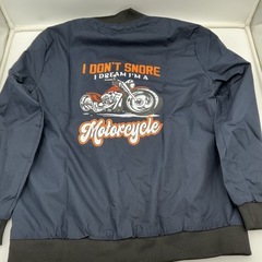 ネイビー　バイクデザイン　ジャケット　XLサイズの画像