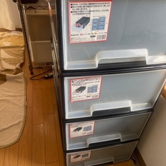 収納ケース(衣装ケース) 押入れ用　自転車で運べます！の画像