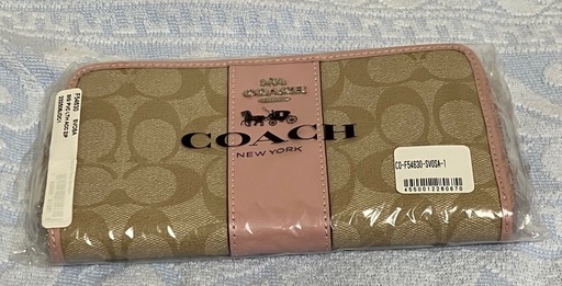 COACH 長財布 ベージュ ピンク