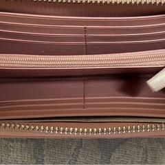 COACH 長財布 ベージュ ピンクの画像