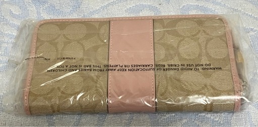 COACH 長財布 ベージュ ピンク