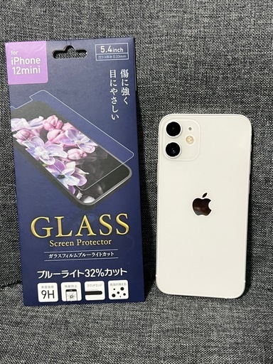 極上品　iPhone 12mini 64GB ホワイト　しむふりSIMフリー