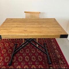 決まりました。東馬［トウマ］リフティングテーブル　ブラウン×ブラックPULLEYの画像