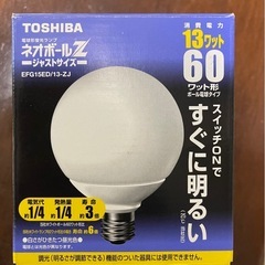 TOSHIBA(2個)とNational(2個)ボール電球形蛍光灯　まとめ4個セット の画像