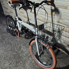 中古自転車 6段変速 20インチ 折り畳み 軽整備済み 防犯登録対応 町田市 相模原市 MM869の画像