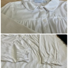 【子供服】タルティーヌエショコラ 白シャツ120とノースリーブワンピース110のセットの画像