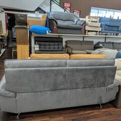 2人掛けソファー グレー 幅200×高さ95×奥行90cmの画像