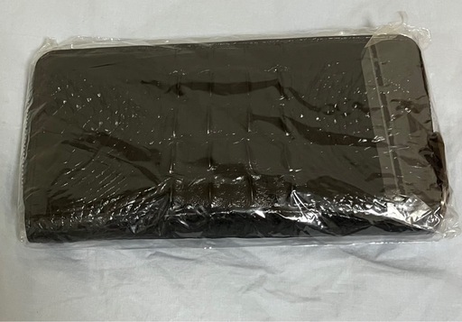 【新品　未使用】高級クロコダイル 長財布 本革　ブラック　メンズ　