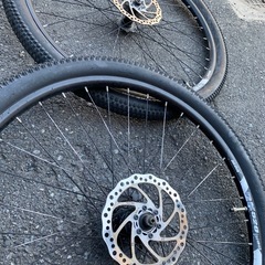 マウンテンバイク　27.5　ホイール　タイヤ　ギア付きの画像