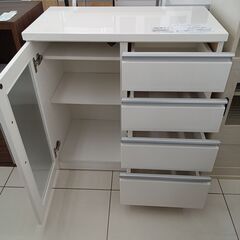 ★リユースのサカイ日立店★HJ8154  レンジ台 ホワイト H83×D42×W80 クリーニング済み の画像