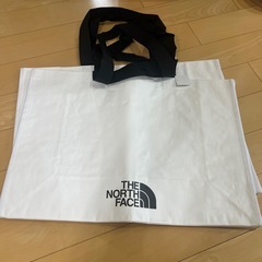 THE NORTH FACE トートバッグ ノースフェイス エコバッグ 白×黒Ｌ　韓国の画像