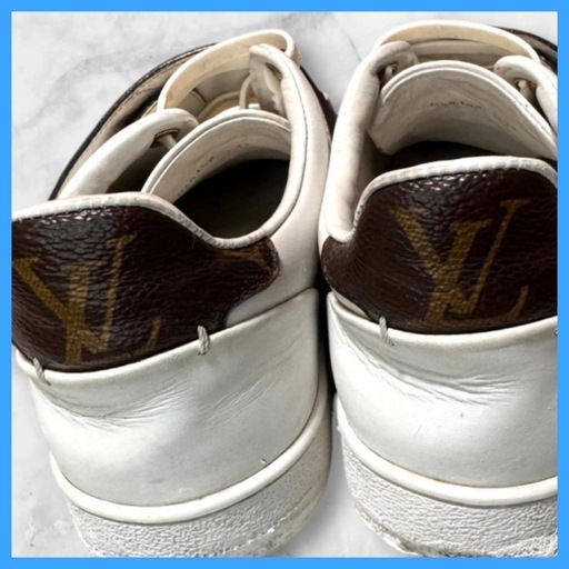 【フリマで売れました】大幅値下げ　ルイヴィトン　LOUIS VUITTON レザー本革 スニーカー フロントローライン　サイズ37 (24cm相当）