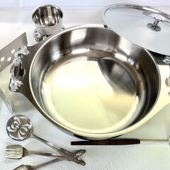 湯豆腐鍋セット　（中子・仕切・お玉・穴明きお玉付）新品の画像