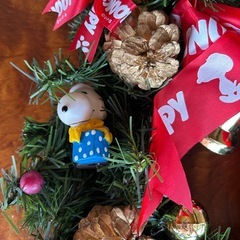 スヌーピー　クリスマス　リースの画像