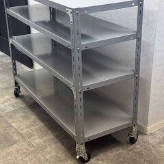【破格 3,000円】キタジマ スチールラック 軽量キャスターラック 4段 W120 (町田駅近)の画像