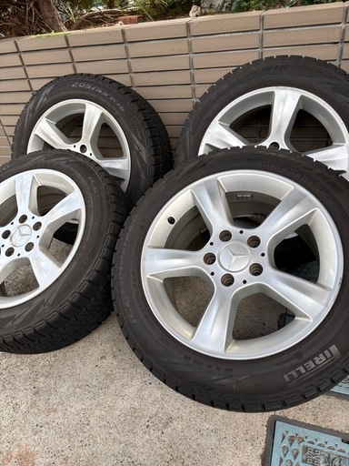 メルセデスベンツ純正 ホイール&スタッドレスタイヤ 4本セット 16インチ