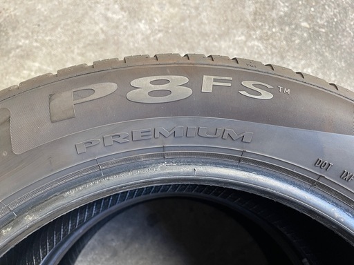 1029-1)はめ替え込み！225/55R17中古2本セット！ピレリP8FSプレミアム山あり2023年製！