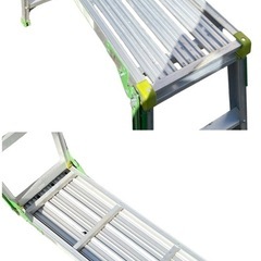 ○ アルミ洗車梯子 作業台 洗車台 足場 床高さ 75cm 足場板寸法 L100×W31×T4.5cm 最大使用荷重 100kg NSD-75 中古品■ジモティ姫路の画像
