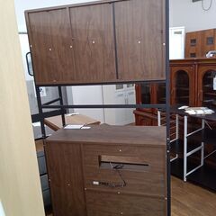 ★リユースのサカイ水戸店★  レンジボード ダークブラウン H184×D42×W94 クリーニング済み MT6024の画像