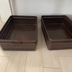 ニトリ　台所下収納　キッチン収納　収納　かご　食器棚の画像