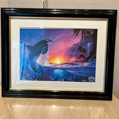 LASSEN（ラッセン）アートフレーム2点セット／イルカ＆シャチ 絵画インテリアの画像