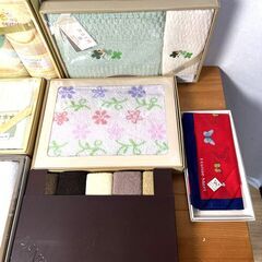 【B379】未使用/長期保管品/ギフトタオル/まとめ/バスタオル/フェイスタオル/ハンカチ/箱入りの画像
