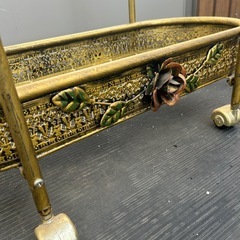 11216😸 ワゴン アンティーク風ワゴン キャスター付の画像