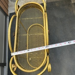 11216😸 ワゴン アンティーク風ワゴン キャスター付の画像