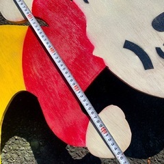 昭和レトロ 飛び出し坊や　木製　看板の画像