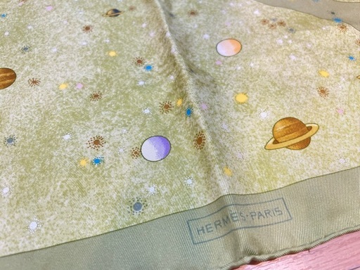 D7037【エルメス】カレ 45 La Voie Lacte 天の川