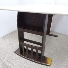 新札幌 / NITORI ニトリ 伸長式ダイニングテーブル DCピア2 ダイニングセット イス2脚 ダイニングチェア / No.3673の画像