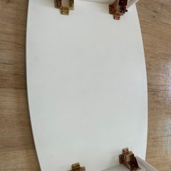 ホワイト    コーヒーテーブル/ ローテーブル　楕円形の画像