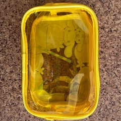 シナモン　ポーチ　イエロー&ブルーの画像