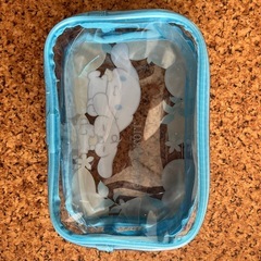 シナモン　ポーチ　イエロー&ブルーの画像