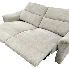 美品 ニトリ 電動布張りリクライニングソファ 3人掛け ベージュの画像