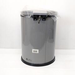 店頭引き渡し 未使用 ヤマザキ ママポット M-10 ペダル式 ゴミ箱 10L ストーングレー 山崎産業の画像